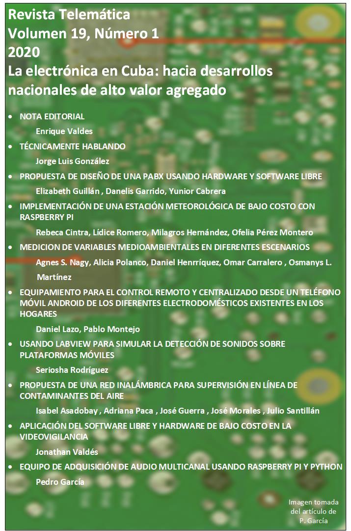 Portada: La electrónica en Cuba: hacia desarrollos nacionales de alto valor agregado